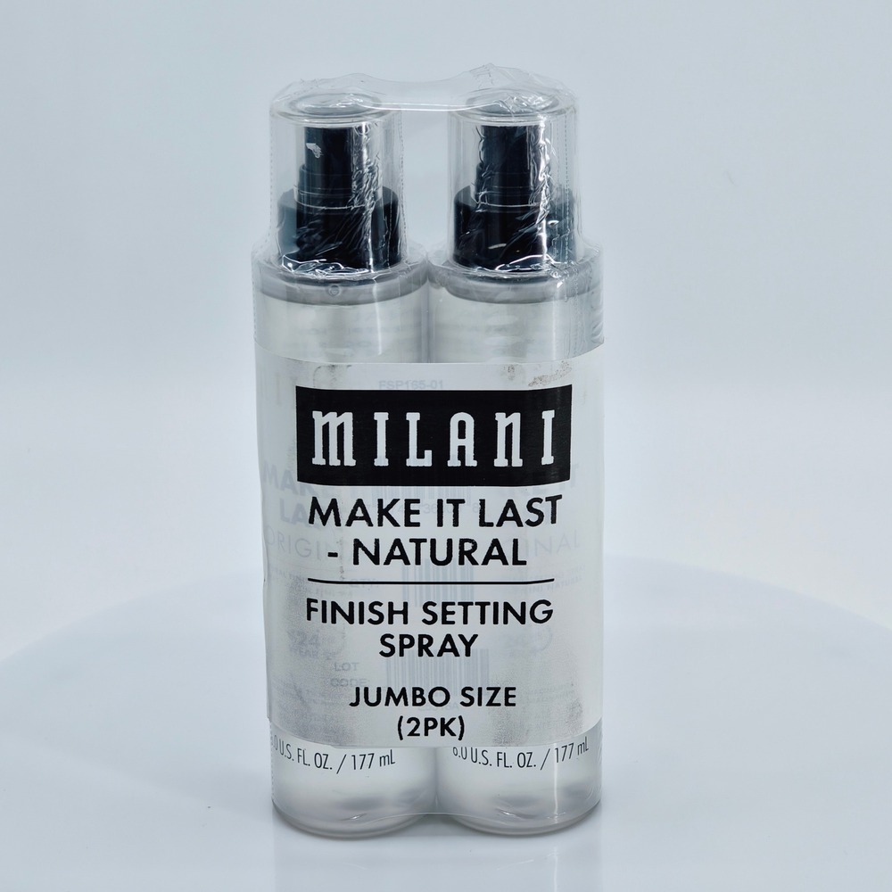 Milani Make It Last Natural Finish Setting Spray Jumbo Size 2PK 6oz 177ml Each